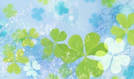 For Luck - green, abstract, 3d and cg, blue