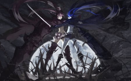 black rock shooter - black rock shooter, vocaloid, pixiv