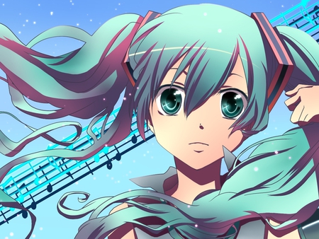 hatsune miku - hatsume miku, vocaloid