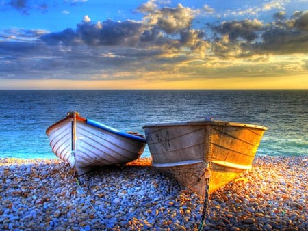 Boats On Beach - picture, boats on beach, cool