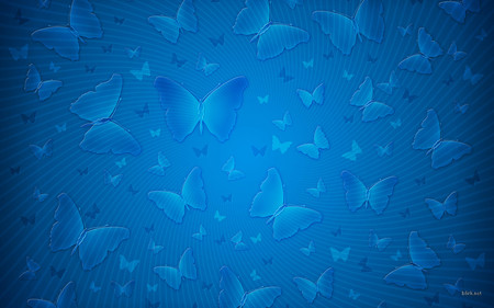 Butterfly Background - butterfly, abstract, background, 3d and cg, blue