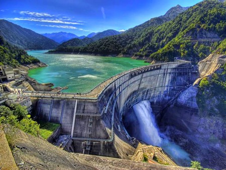 Dam in Hills - picture, in hills, dam, cool