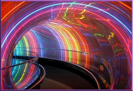 Rainbow Tunnel - picture, colors, rainbow, tunnel