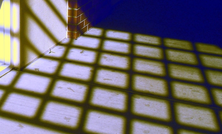 grid shadow - grid, blue, shadow