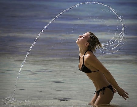 Girl in Water - cool, girl in water, photography, beautiful