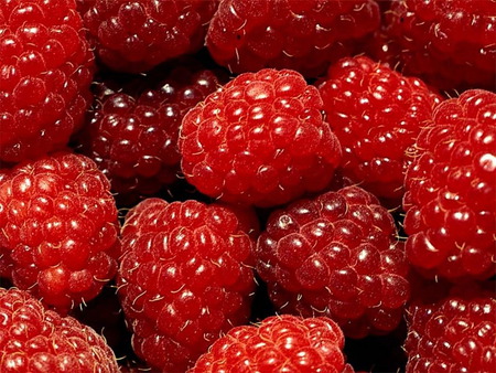 Raspberries - abstract, cool, berry, 3d, red, raspberries, complex, fruit