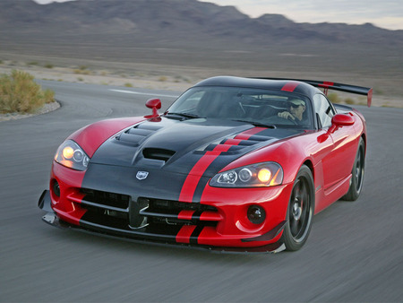 Screaming-Viper. - black, car, red, dodge, aiutomobile, viper