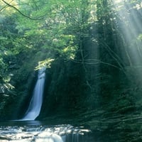 Waterfall With The Sun Rays