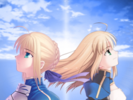 Saber - daybreak, saber, anime girl, fate stay night