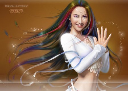 Chinese Beauty - pretty, anime, magic, female, light, oriental, nice, abstract, anime girl, beautiful, hot, girl, chinese, beauty, fantasy, cute, sexy