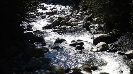 North Fork Nooksack River - widescreen, river, water, flowing, cold, stream, washington, rocks