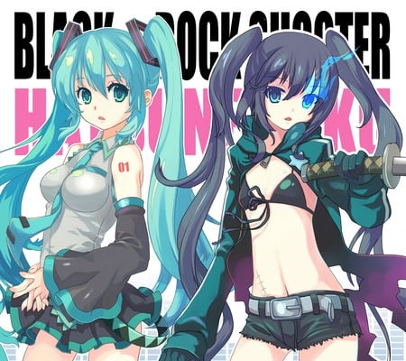 vocaloid - black rock shooter, vocaloid, miku