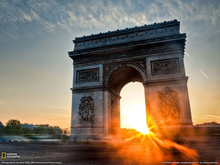 Sun Through The Gate - nature, abstract