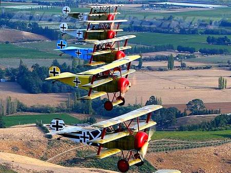 Five in Row - planes in a row, picture, five, beautiful