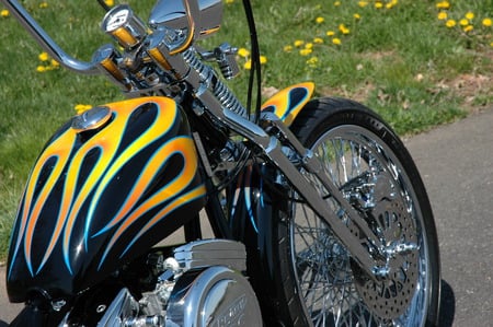 Steel Chrome And Rubber - motorcycles, harley davidson