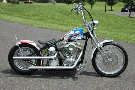 Airbrushed American Flag - motorcycles, harley davidson