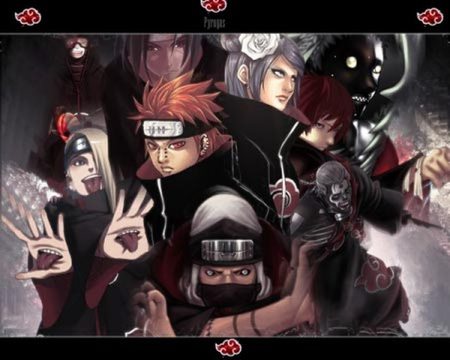 Akatsuki - anime, sasuke, girubatto, akastuki, naruto, kakashi