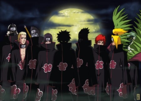 Akatsuki - anime, sasuke, girubatto, akastuki, naruto, kakashi