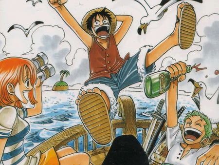 One Piece - one piece, robin, sanji, luffy, usoppe, anime, chopper, girubatto, nami, zoro