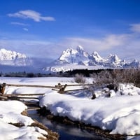 Grand Tetons in Winter Wyoming