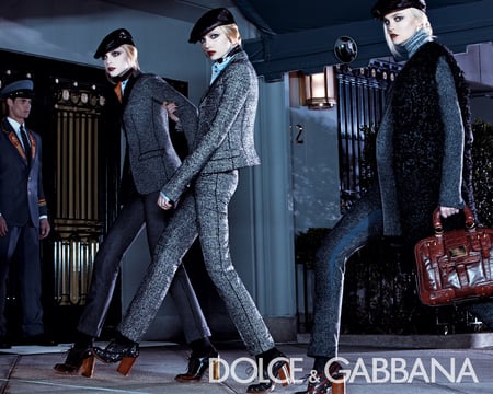 Dolce & Gabbana FW08 03 - lily donaldson, models, dolce and gabbana, art, fashion, jessica stam, ad campaign, caroline trentini