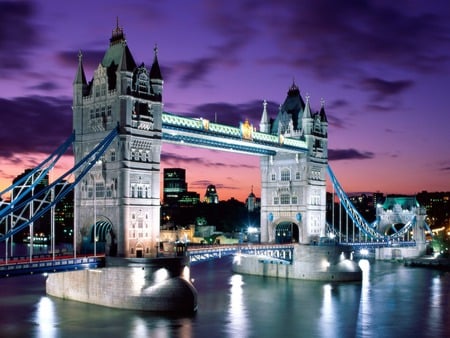 london - sky, london, red, night, fireworks, bridge, scene