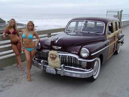 2 Models-Woody - babes, models, classic, woody