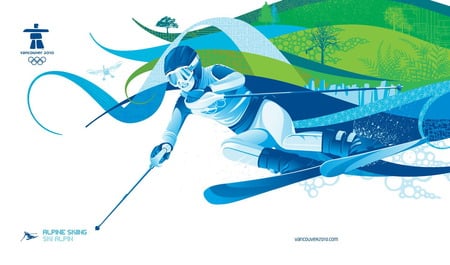 Olympic Alpine skiing - sports, olympics, cool, hot