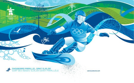 Olympic Snowboard Parallel giant slalom - sports, olympics, cool, hot