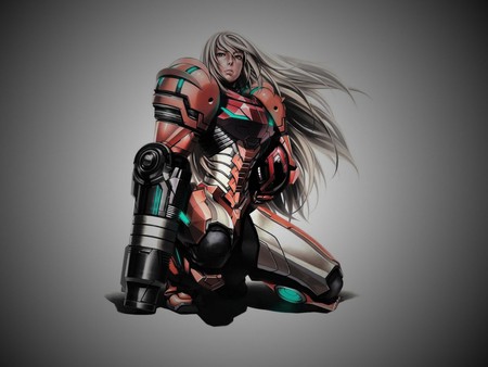 Samus Aran - samus, video games, battle suit, metroid