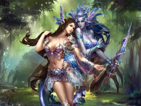 Girls From the World of Fantasy - fantasy, female, lady, woman, girl, forest