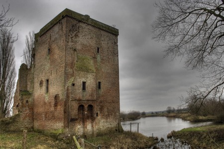 Abandoned Building - architecture, building, abstract, trees