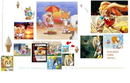 Cream and tails parasol!^_^!ll, - cream, anime, parasol ice cream, cream pics, tails pics, colorful, parasol, pics, video games, icecream