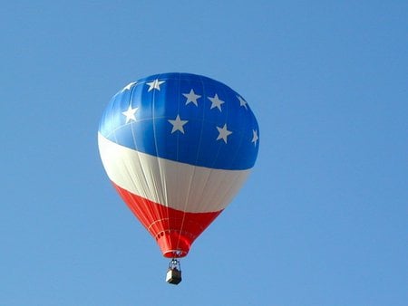 Red White Blue - hot, air, balloon