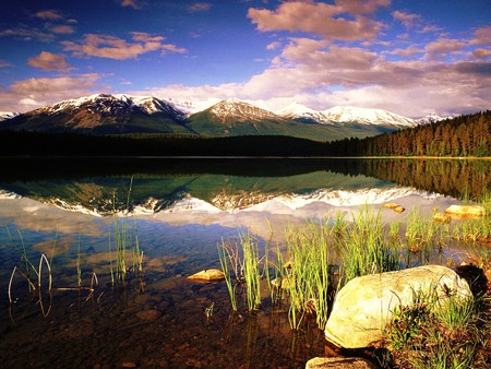 Unbelievable landscape - nature, sky, lake, landscape, forest, mountains