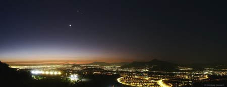 santiago sky jupiter moon venus - jupiter sky, sky, nature