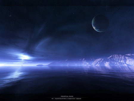 Celestial Bliss - sci fi, universe, planets, absrtact, cosmic, fantasy, cg, moons, 3d