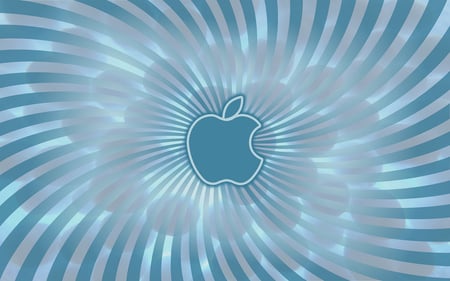 blueish apple logo - apple, blueish, logo