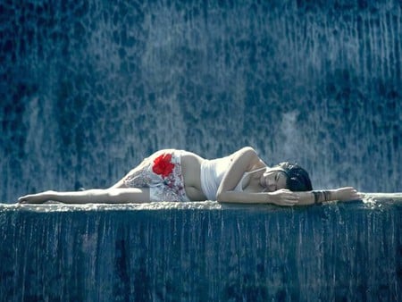 Girl w Water - girl w water, picture, beautiful