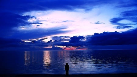 Face To Face - clouds, ray, beaches, ocean, light, sky