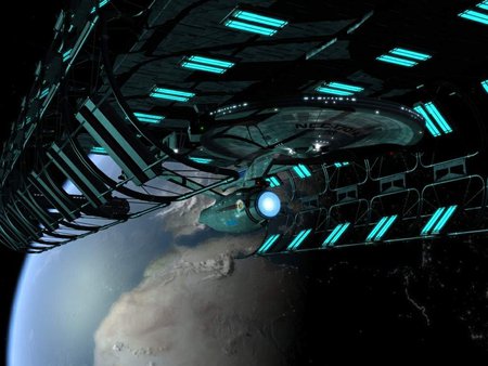 Star Trek 1701 in Dry Dock - star trek, tv series, sci-fi