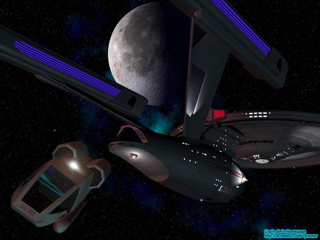 Star Trek Enterprise and Shuttle - star trek, tv series, sci-fi, movies