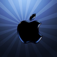 Spotlight on the apple logo