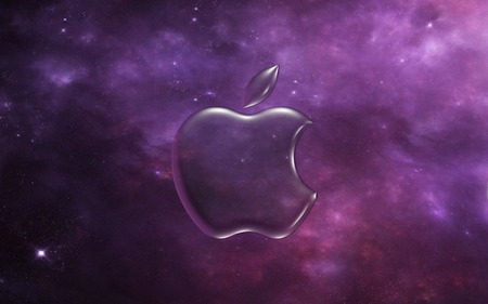 The purple apple milkyway - purple, universe, apple, logo