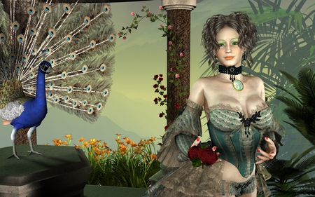 Green Sugar - woman, girl, female, fantasy, daz3d