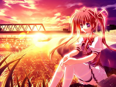 anime giron sunsent - anime, wallpapers, girls, other