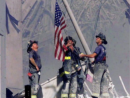 Ny FD - firemen, flag