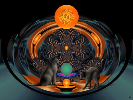 Black Cats - fractal, eye candy, abstract