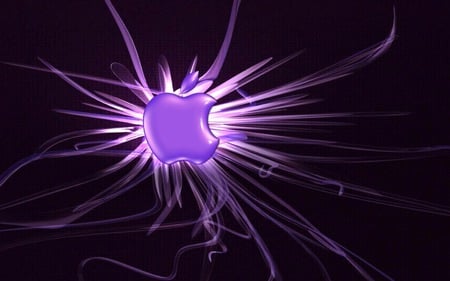 Purple light - white, purple, light, apple, logo