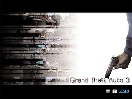 Grand Theft Auto 3-gun taking - abstract, game, gun, fear, stunt, crime, 3d, grand theft auto 3, action, adventure